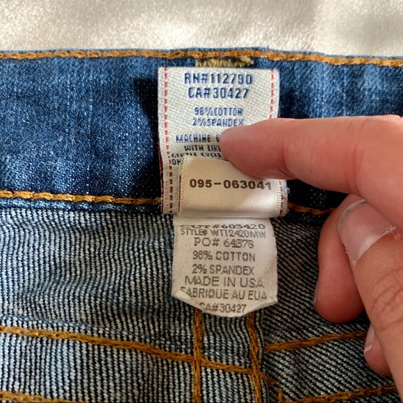 VTG Y2K True Religion Gold Low Rise Joey Jeans - Picture 16 of 17